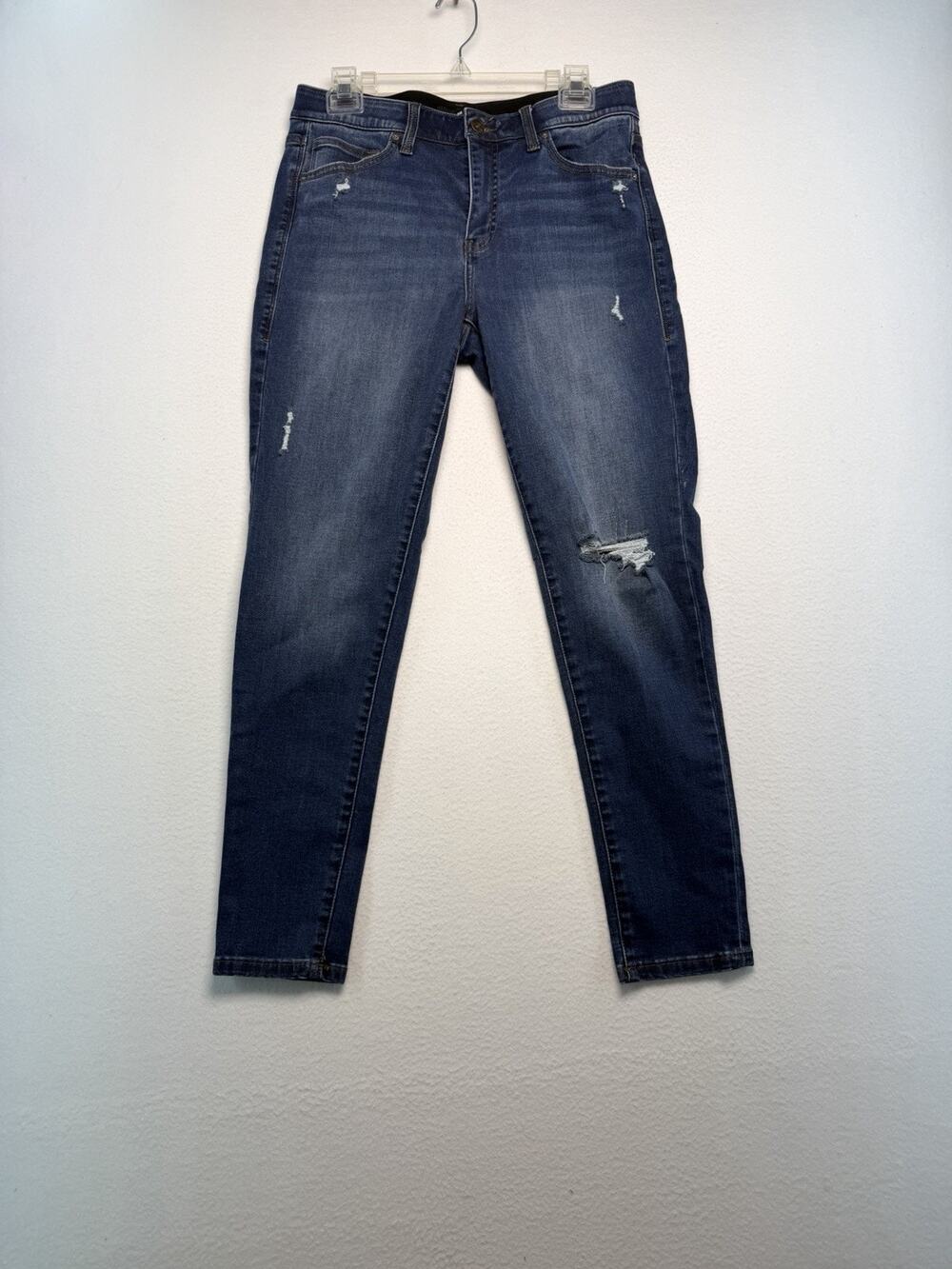 Lularoe Women’s Denim Distressed Skinny Jeans Medium Wash 30 Stretchy Streetwear